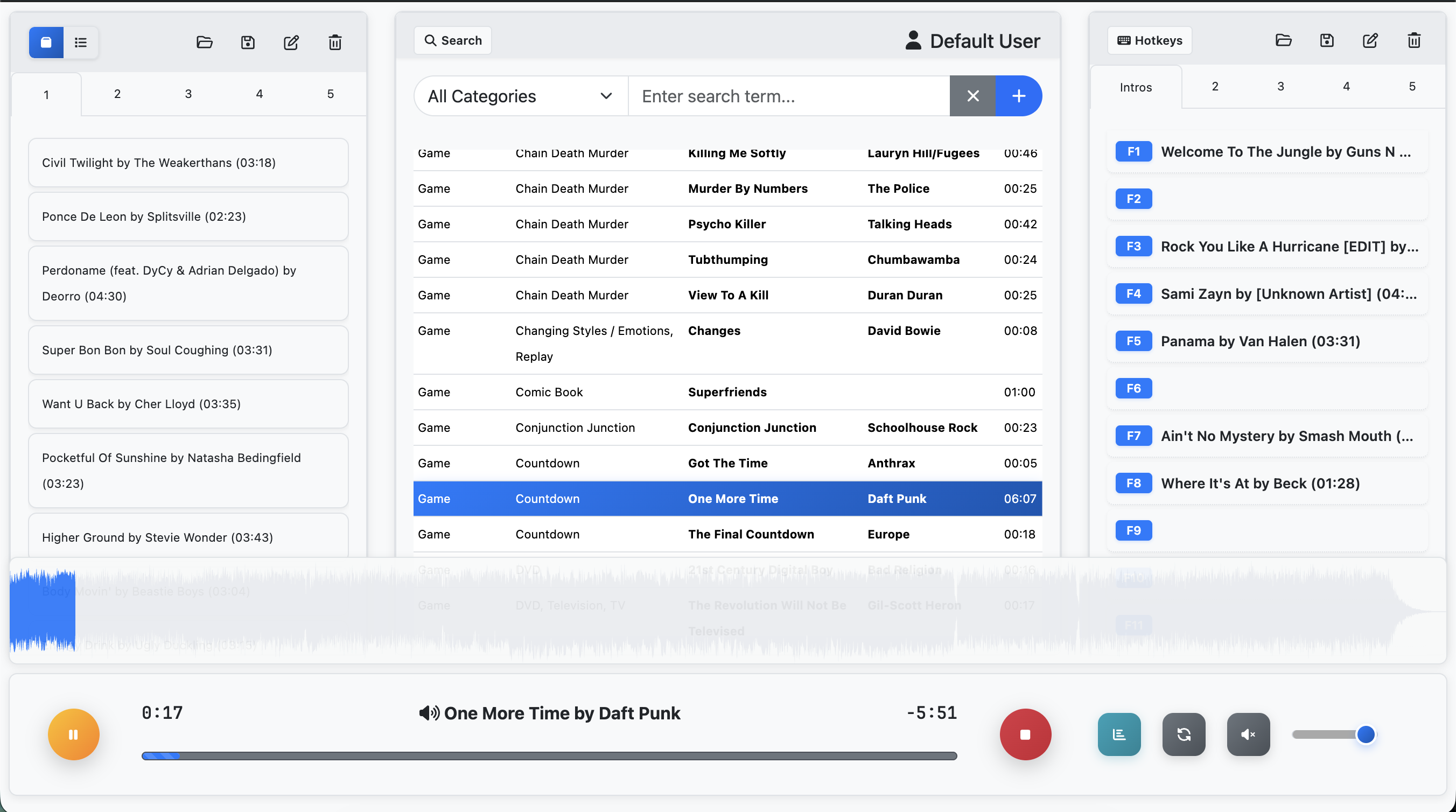 Mx. Voice application screenshot